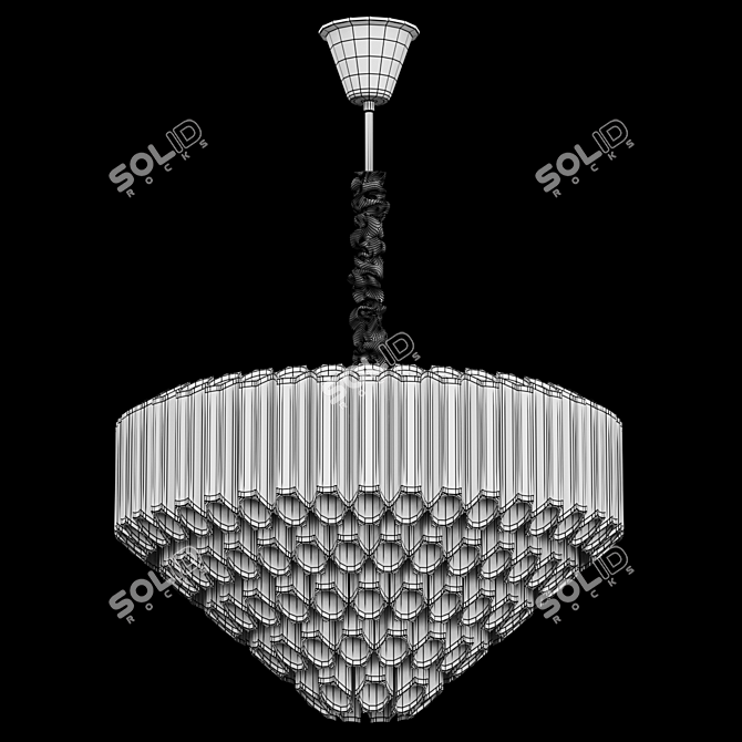 Crystal Cascade Chandelier AURORA LUX 3D model image 2