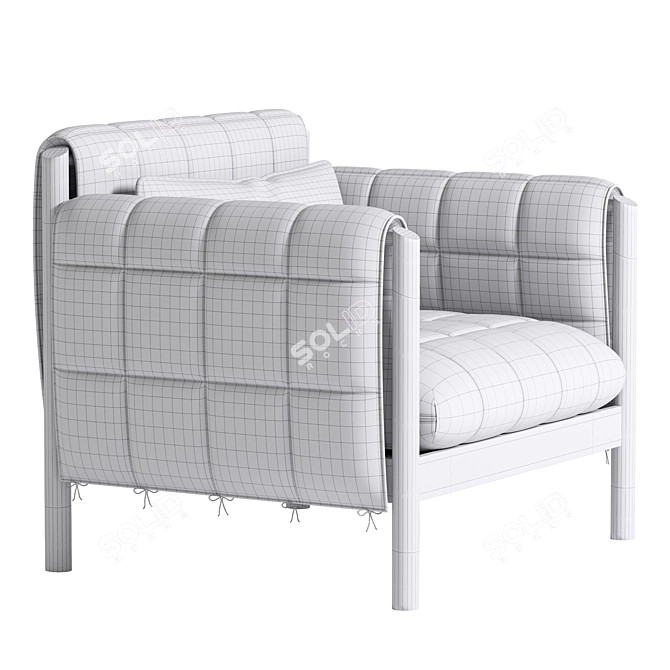 Contemporary Hilda Armchair 3D Model 3D model image 3
