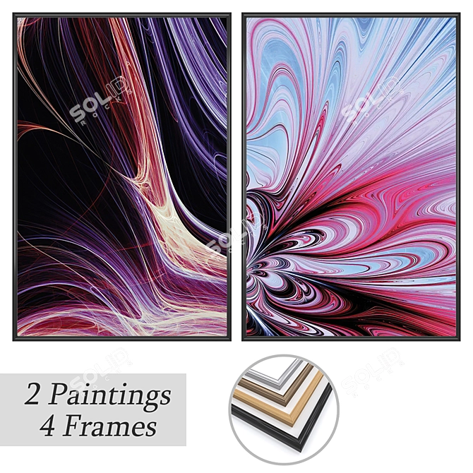 Versatile Wall Art Set 3D model image 1