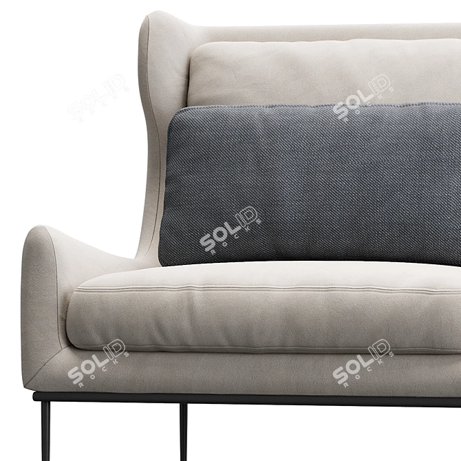 AliceByAmura Elegant Contemporary Armchair 3D model image 2