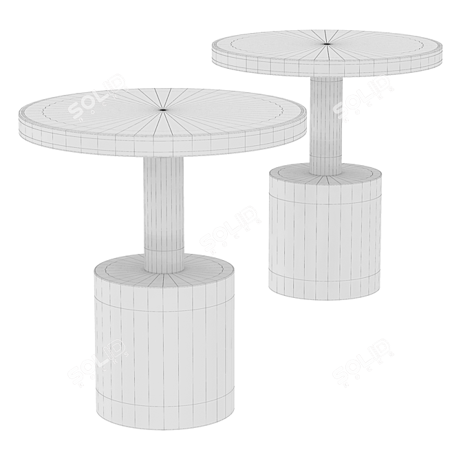 Modern Black Cafe Table Tribeca 3D model image 2