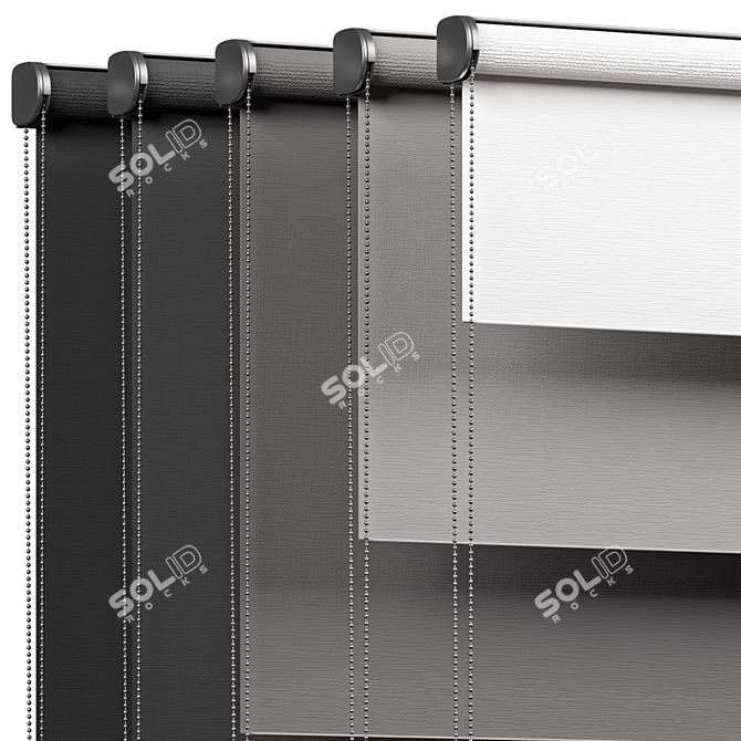 Modern Roller Blinds Set 07 3D model image 2