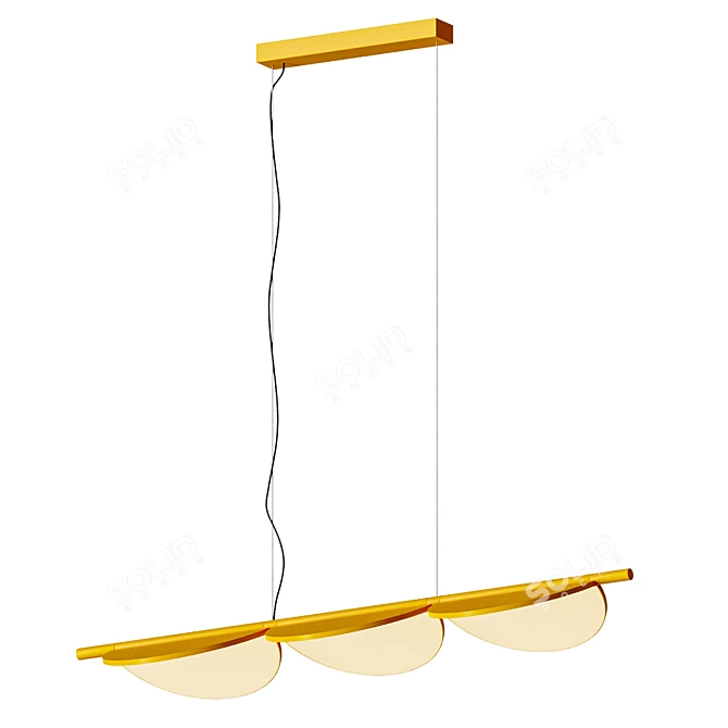 Adjustable Linear Pendant Lamp 3D model image 3