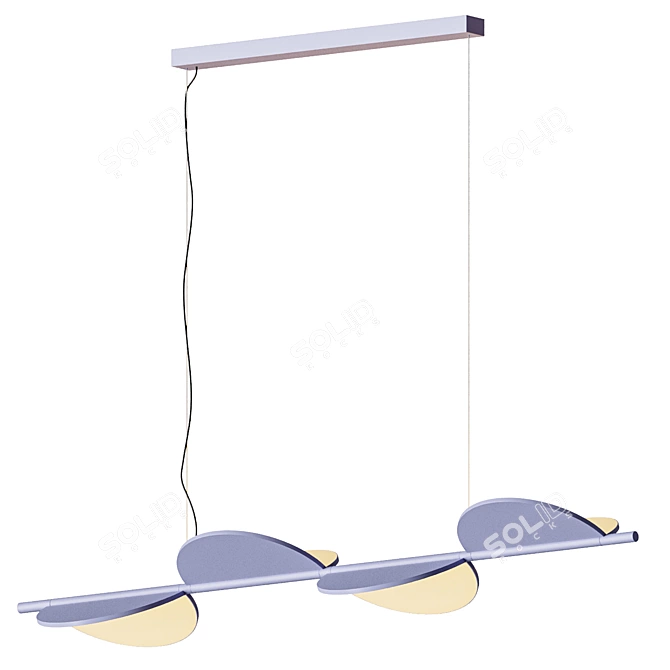 Adjustable Linear Pendant Lamp 3D model image 4
