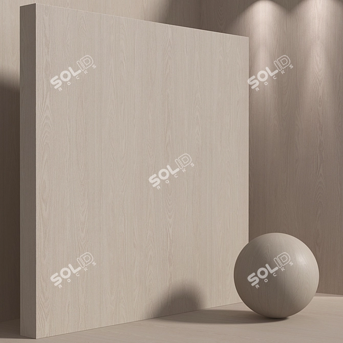 Seamless Ash Wood Material Set 3D model image 2