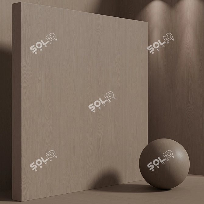 Seamless Ash Wood Material Set 3D model image 3