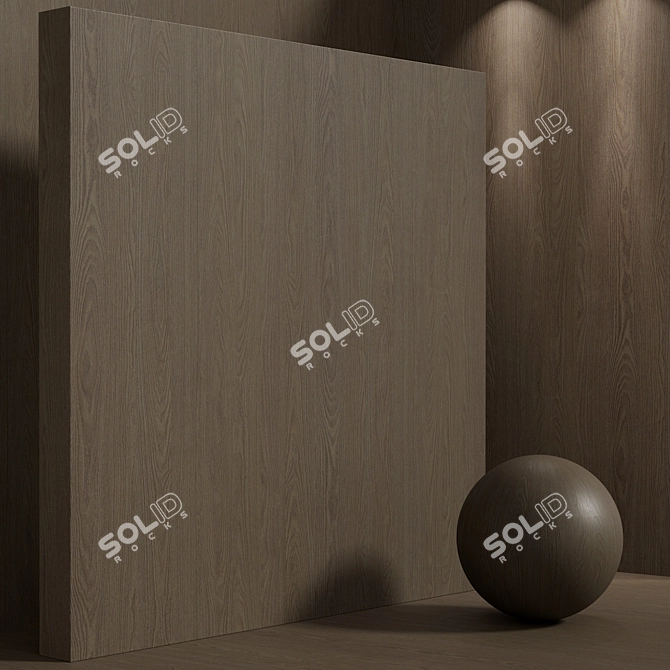 Seamless Ash Wood Material Set 3D model image 4