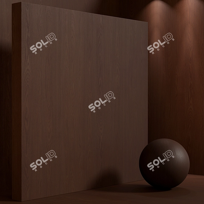 Seamless Ash Wood Material Set 3D model image 5