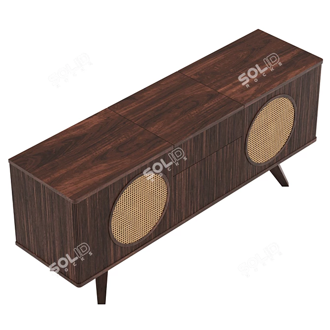 Modern UV Unwrapped Sideboard 8192x8192 3D model image 5