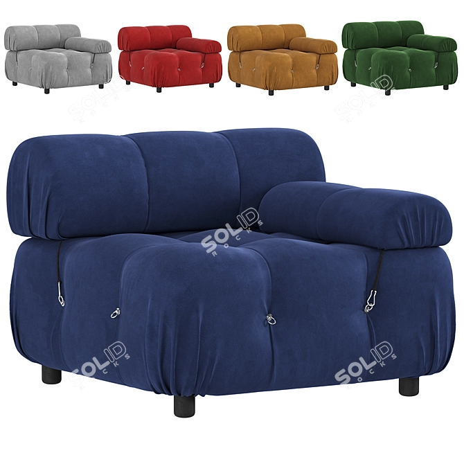 Modern B&B Italia Sofa: 5 Colors 3D model image 1