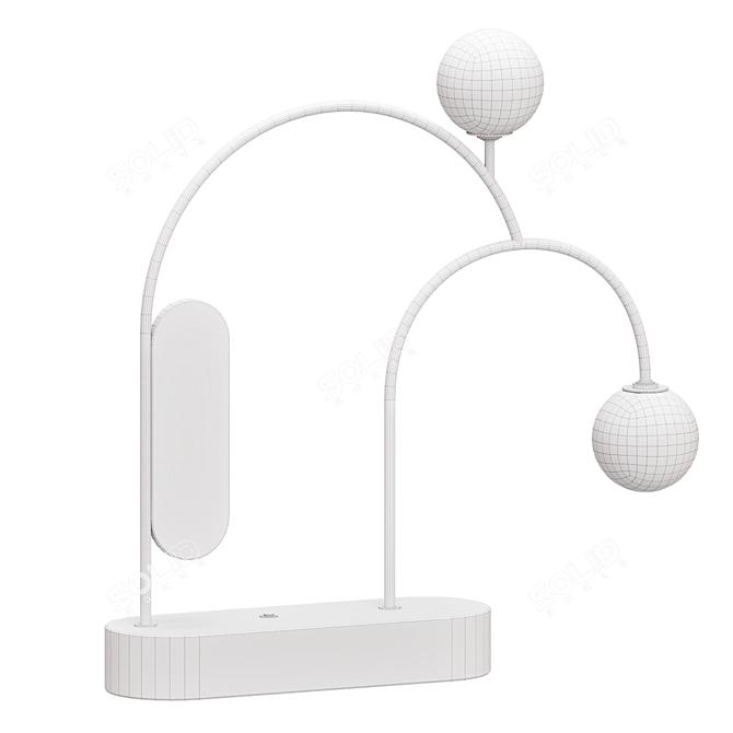 Elegant Marble Table Lamp 3D model image 2