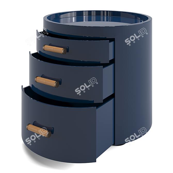 Fendi Casa Rondo Modern Bedside 3D model image 6