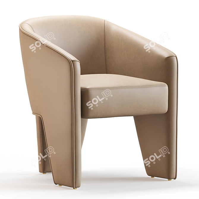 Sophisticated Fae Dining Chair 3D model image 1