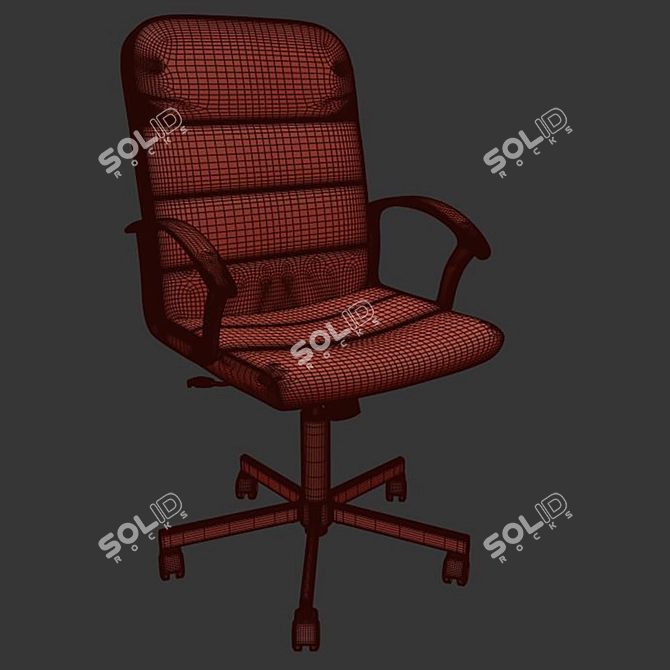 Ergonomic Swivel Chair Height Adjustable 3D model image 5