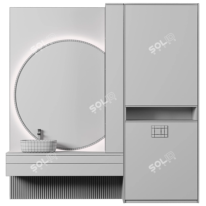 Customizable High-Quality Hallway Unit 3D model image 2