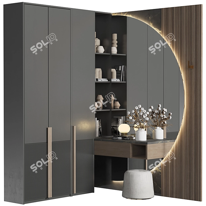 Customizable High-Quality Hallway Unit 3D model image 4