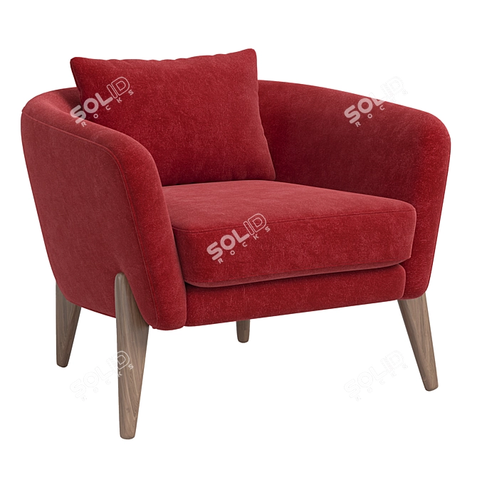 Modern Delray Armchair 2014 Model 3D model image 3