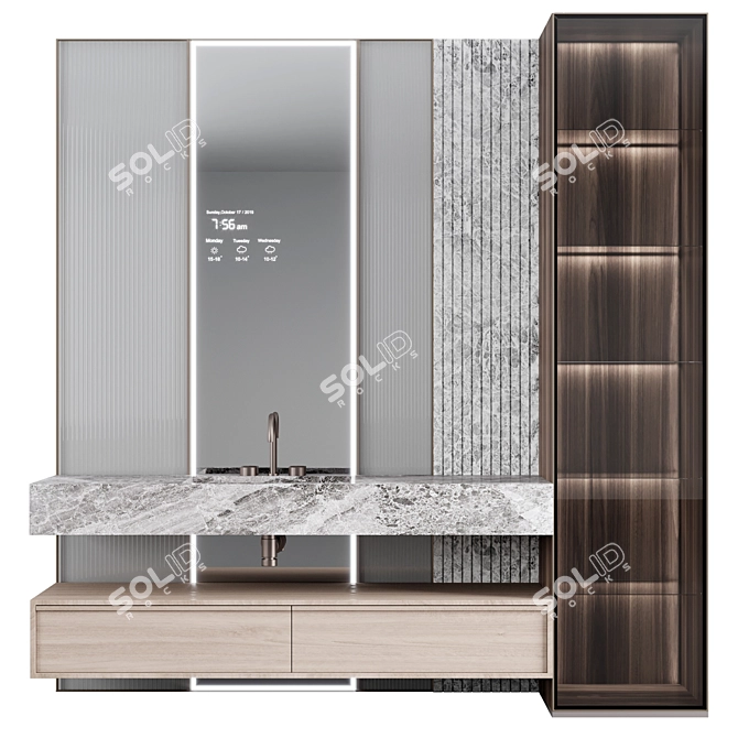 Adjustable Bathroom Vanity Console 3D model image 1