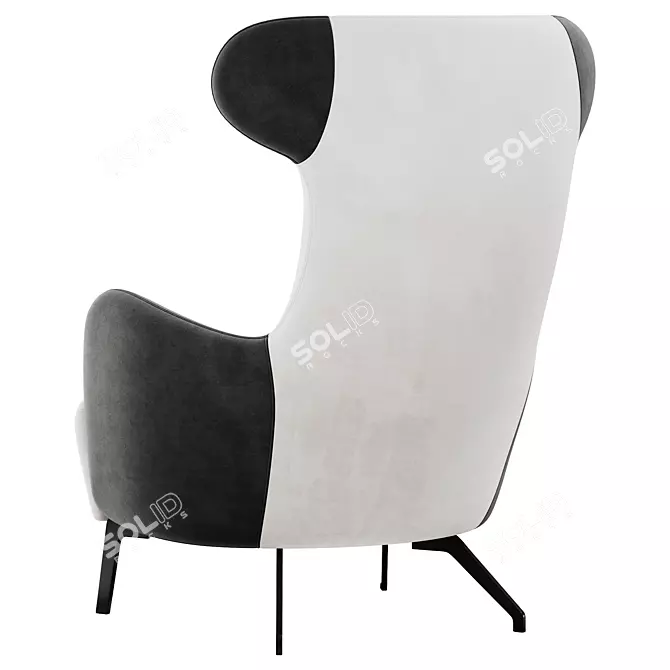 Minimalist PANDA Armchair Model in 3Ds Max 3D model image 3