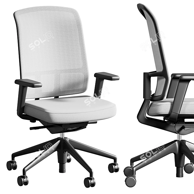 Stylish Vitra AM Office Chair 3D model image 1