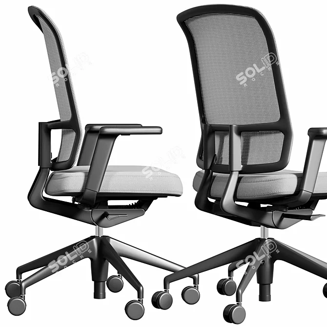 Stylish Vitra AM Office Chair 3D model image 2