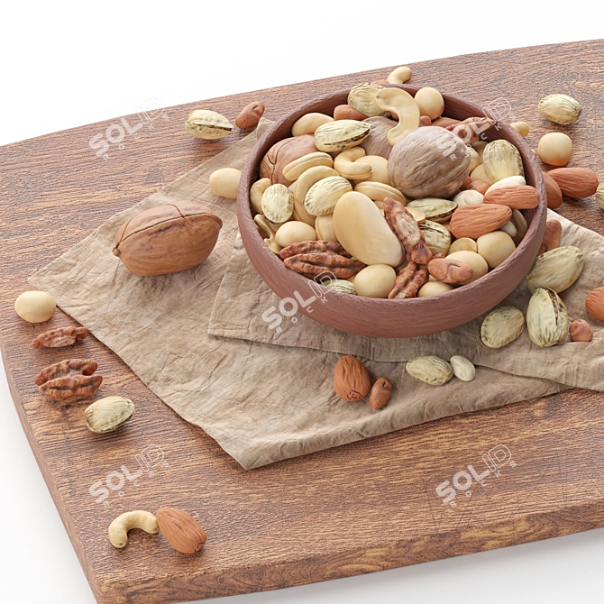 Exquisite Mixed Nuts Collection 3D model image 4