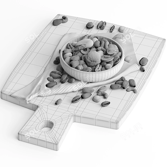 Exquisite Mixed Nuts Collection 3D model image 7