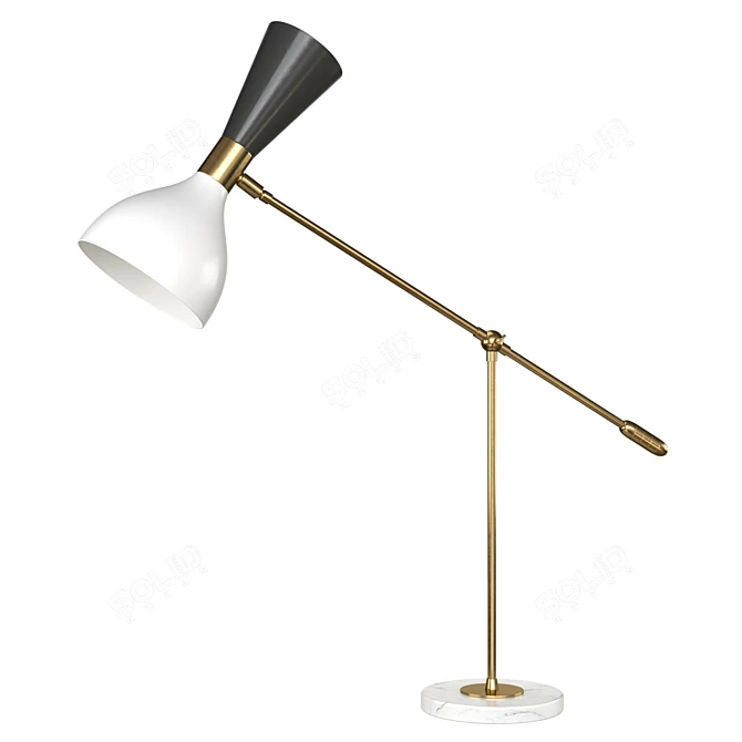 Modern Geometric Table Lamp "Ludo 3D model image 2