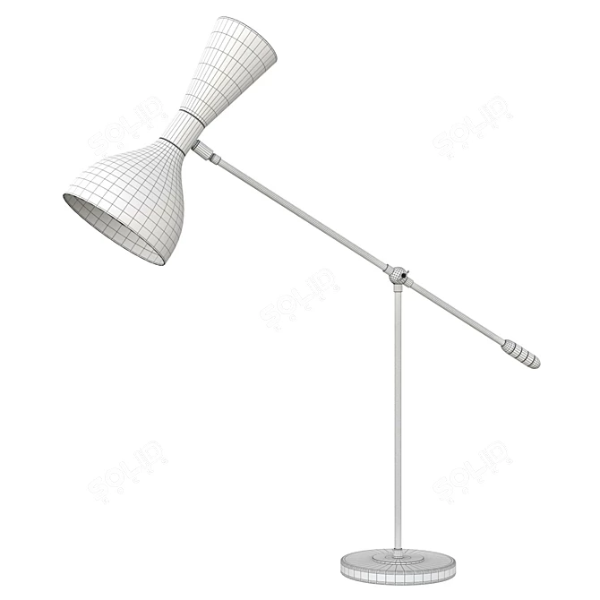 Modern Geometric Table Lamp "Ludo 3D model image 3