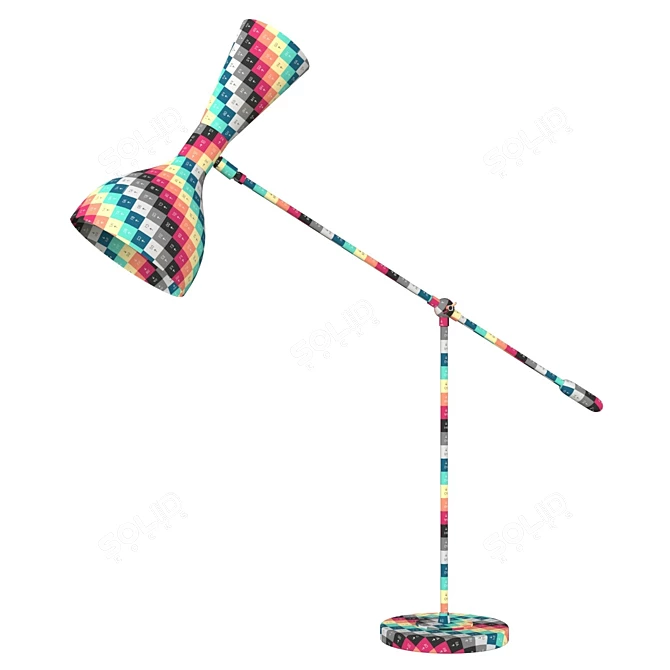 Modern Geometric Table Lamp "Ludo 3D model image 4