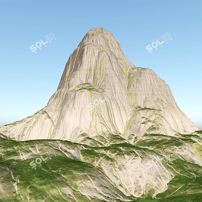 Realistic Mountain Rocky Peak Model 3D model image 5