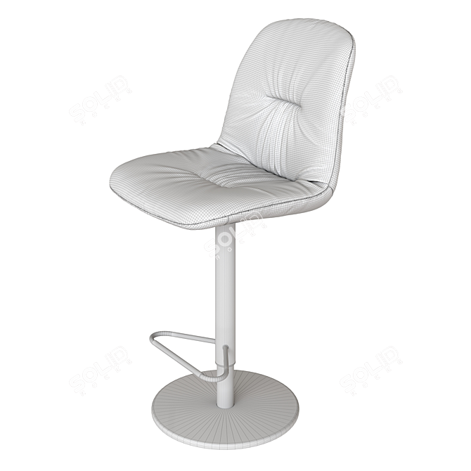 Adjustable Italian Chantal Barstool 3D model image 7