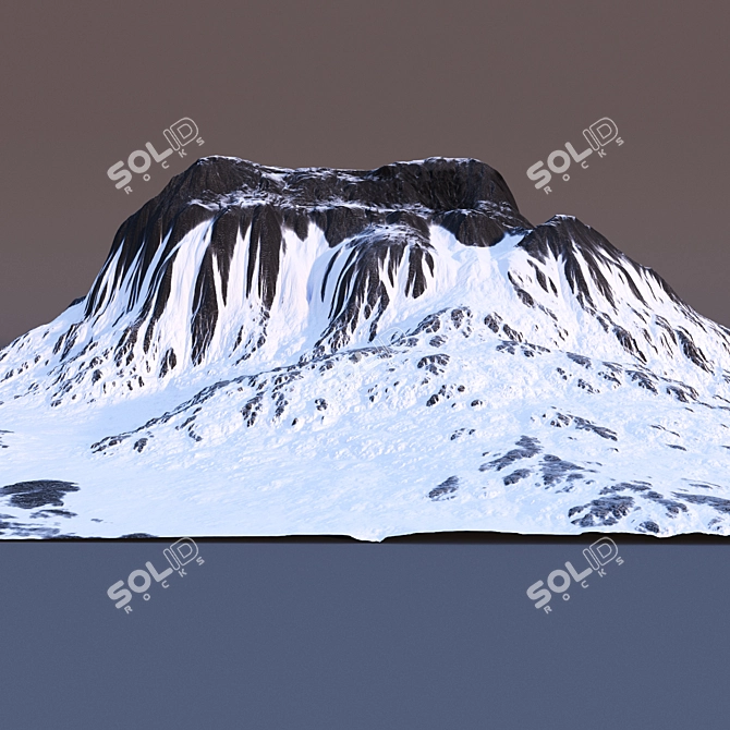 Snowy Mountain Model 3D model image 1