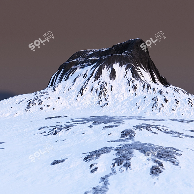 Snowy Mountain Model 3D model image 2