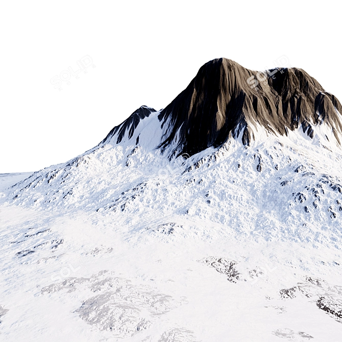 Snowy Mountain Model 3D model image 7