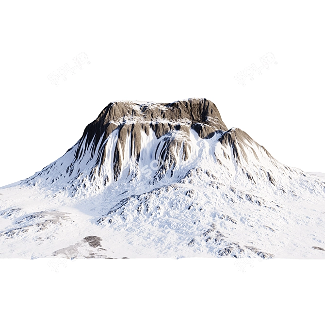 Snowy Mountain Model 3D model image 9