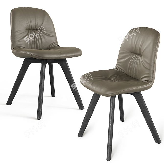 Elegant Chantal Chair by Bontempi 3D model image 2