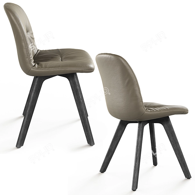 Elegant Chantal Chair by Bontempi 3D model image 3