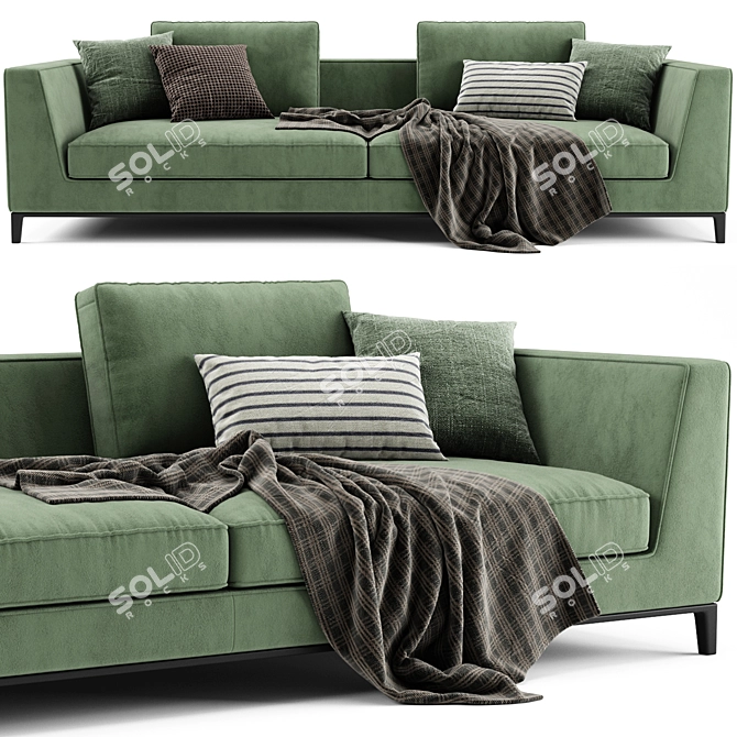 Modern B&B Lucrezia 2-Seater Sofa 3D model image 2