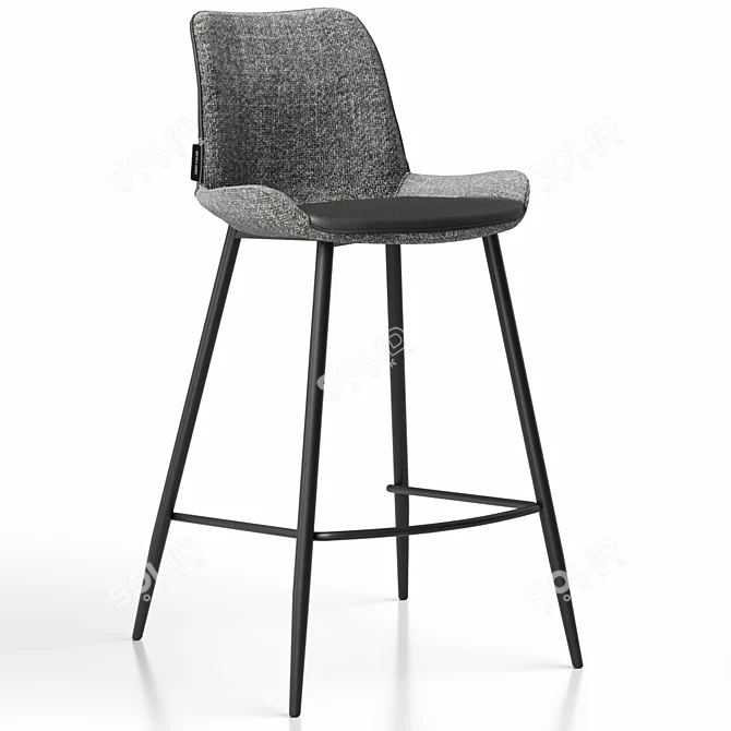 Trevizo Semi-Bar Stool - Various Colors 3D model image 3