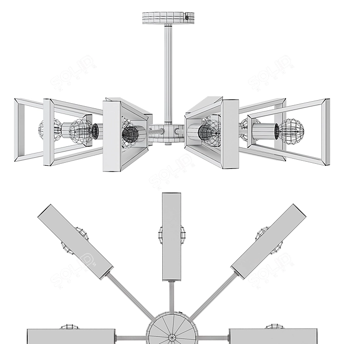 Arte Lamp Brussels Ceiling Chandelier 3D model image 6