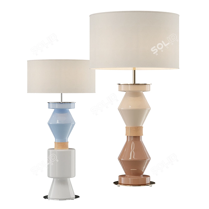 Elegant Aromas Table Lamps Set 3D model image 1