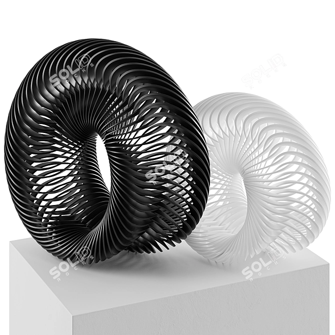 Infinite Spiral Shell Art Sculpture 3D model image 4