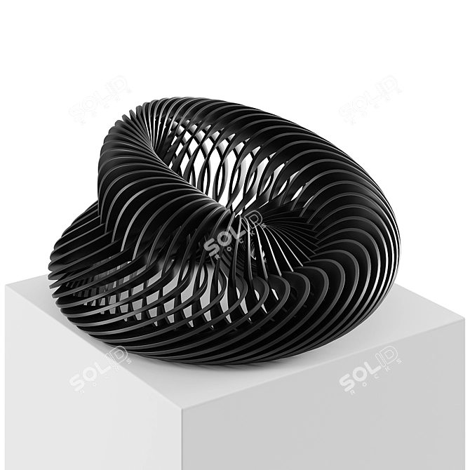 Infinite Spiral Shell Art Sculpture 3D model image 6