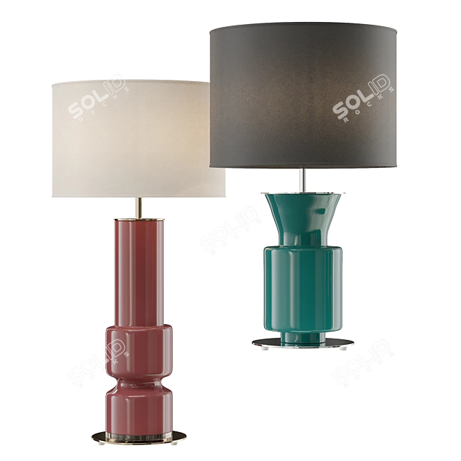 Aromas Table Lamp Set | Chic 3D model image 2