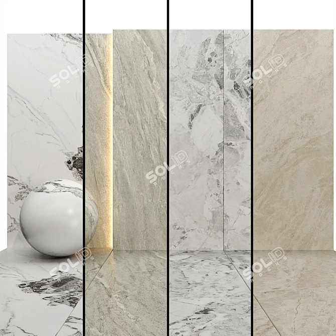 Luxury Marble Texture Set 017 3D model image 1