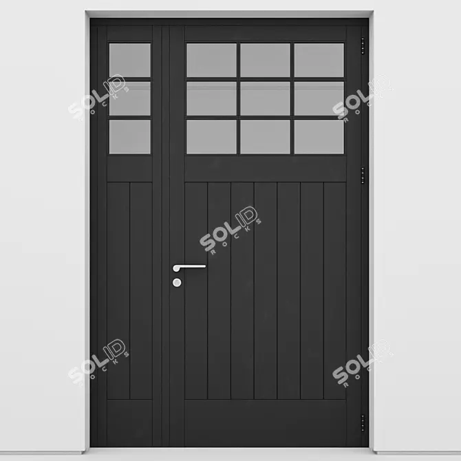 Modern Aluminium Door Design 3D model image 2