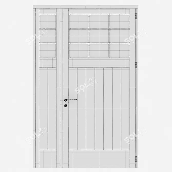 Modern Aluminium Door Design 3D model image 4