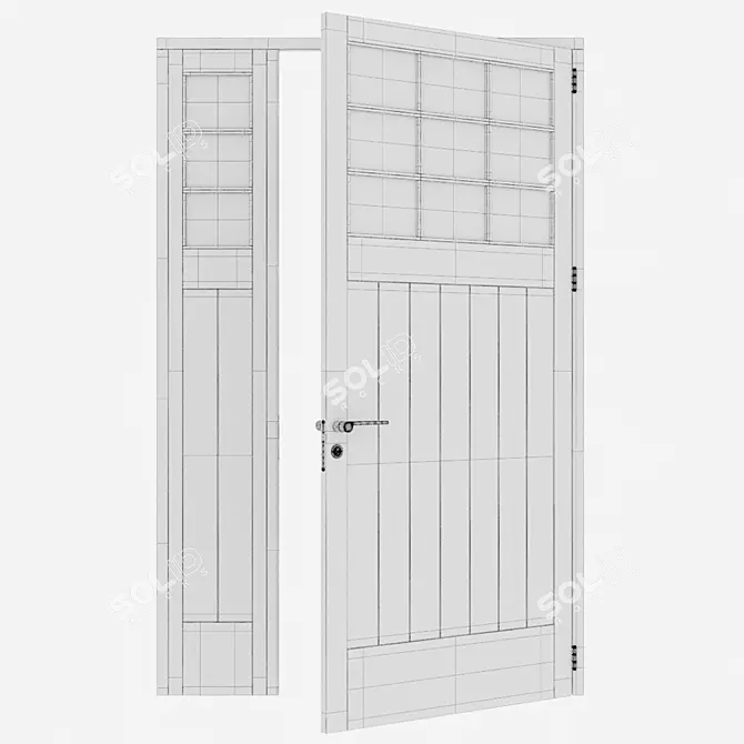 Modern Aluminium Door Design 3D model image 5