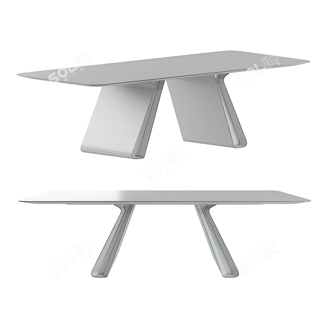 Stylish Wembley Dining Table 3D model image 2